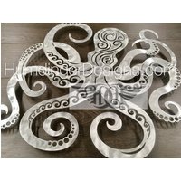 Oktopus - Outdoor Metall Wandkunst Badezimmer Meereskreatur Ocean Art Skulptur Pool Terrasse Dekor Humdinger Designs von HumdingerDesigns0com