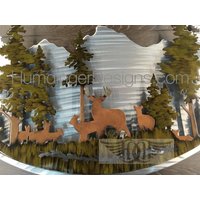 Rustikale Hirsch Kunst Wanddekoration von HumdingerDesigns0com