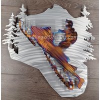 Snowmobile Metall Wandkunst Snowmobile Metall Wandkunst von HumdingerDesigns0com