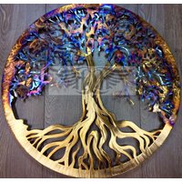 Wanddeko Edelstahl Baum Des Lebens von HumdingerDesigns0com