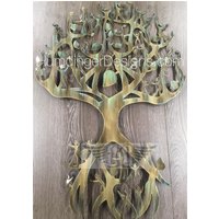 stammbaum-Metallwand-Dekor-Wandskulptur - Messing-Grünspan Humdinger Designs von HumdingerDesigns0com