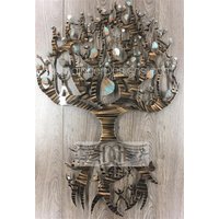 stammbaum-Metallwand-Skulptur-Kupfer-Patina-Schein von HumdingerDesigns0com