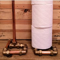 Handgefertigter Einzigartiger Kupferrohr - Und Messingrollenhalter. Steampunk Industrielle Vintage Rustikale Waschküche Handgefertigter Einzigartiger Kupferrohr - Und Messingrollenhalter. Steampunk Industrielle Vintage Rustikale Waschküche von HumeysHomewares