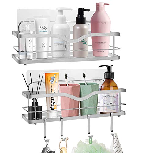 Duschkorb Duschablage Edelstahl Ohne Bohren: 2 Pack Dusche Ablage Shampoo Halterung Badezimmer Regal Selbstklebender Badregal Duschgel Wandablage Aufbewahrung Organisator für Dusche Bad Küche Duschkorb Duschablage Edelstahl Ohne Bohren: 2 Pack Dusche Ablage Shampoo Halterung Badezimmer Regal Selbstklebender Badregal Duschgel Wandablage Aufbewahrung Organisator für Dusche Bad Küche von HAPPTWS