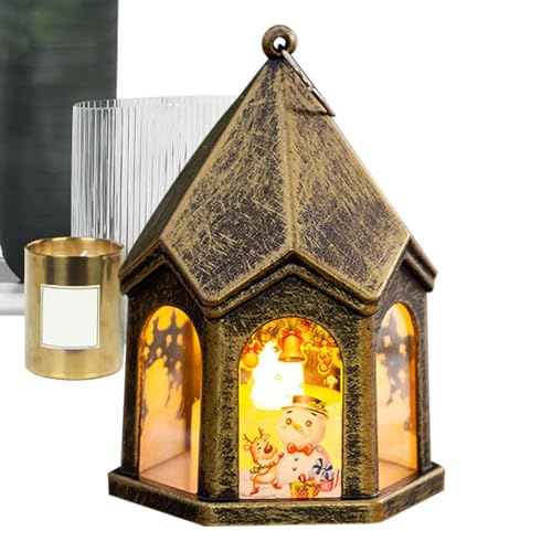 Humkopnl Weihnachtslaternen | Weihnachtslaterne | Multifunktionale Weihnachtsdekoration, flackernde flammenlose Kerzenornamente für drinnen und draußen von Humkopnl
