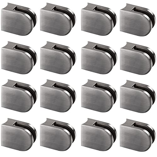 16x Edelstahl Glashalter halbrund für 8 mm Glas - Glasklemme rund für Rundrohre - Geländer Sicherung 16x Edelstahl Glashalter halbrund für 8 mm Glas - Glasklemme rund für Rundrohre - Geländer Sicherung von Hummelladen