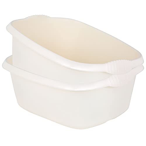 2x Schüssel Set creme - 12 Liter - 39x32 cm - rechteckig - Waschschüssel Spülschüssel Wasserschüssel Lebensmittelecht Kunststoff Spüle Haushaltsschüssel Universal Küchenschüssel Pflege nestbar 2x Schüssel Set creme - 12 Liter - 39x32 cm - rechteckig - Waschschüssel Spülschüssel Wasserschüssel Lebensmittelecht Kunststoff Spüle Haushaltsschüssel Universal Küchenschüssel Pflege nestbar von Hummelladen