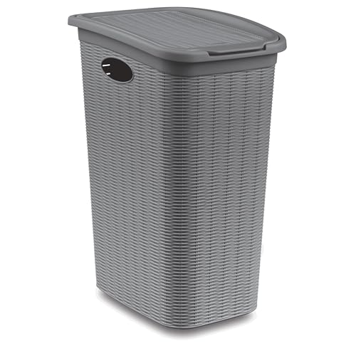 2x Wäschekorb 36 Liter schmal Hellgrau - Rattanoptik mit Deckel - Wäschesammler mit Löcher 39x29x54cm Wäschebox Wäschesortierer Haushaltskorb Haushalt Kunststoff Wäschetruhe Wäschetonne Wäschesack 2x Wäschekorb 36 Liter schmal Hellgrau - Rattanoptik mit Deckel - Wäschesammler mit Löcher 39x29x54cm Wäschebox Wäschesortierer Haushaltskorb Haushalt Kunststoff Wäschetruhe Wäschetonne Wäschesack von Hummelladen