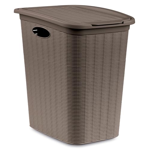 2x Wäschekorb 50 Liter groß TAUPE - Rattanoptik mit Deckel - Wäschesammler mit Löcher 38x36x54cm Wäschebox Wäschesortierer Haushaltskorb Korb Haushalt Kunststoff Wäschetruhe Wäschetonne Wäschesack 2x Wäschekorb 50 Liter groß TAUPE - Rattanoptik mit Deckel - Wäschesammler mit Löcher 38x36x54cm Wäschebox Wäschesortierer Haushaltskorb Korb Haushalt Kunststoff Wäschetruhe Wäschetonne Wäschesack von Hummelladen