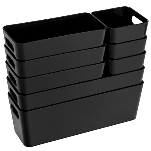 8 Teile Organizer Set - 10 cm hoch - schwarz - Boxen in 3 Größen - Schubladeneinsatz - passend für Schubladen von 30 x 50 cm 8 Teile Organizer Set - 10 cm hoch - schwarz - Boxen in 3 Größen - Schubladeneinsatz - passend für Schubladen von 30 x 50 cm von Hummelladen