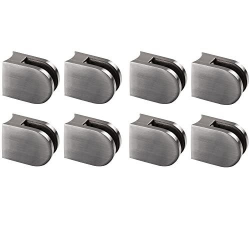 8x Edelstahl Glashalter halbrund für 6 mm Glas - Glasklemme rund für Rundrohre - Geländer Sicherung 8x Edelstahl Glashalter halbrund für 6 mm Glas - Glasklemme rund für Rundrohre - Geländer Sicherung von Hummelladen