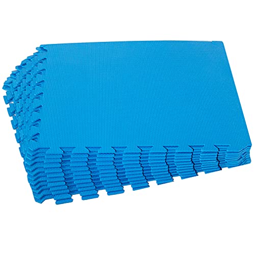 Bodenschutzmatte Pool blau 50x50x0,5cm - 120 Stück - 28,8 m² Poolunterlage, Pool Unterlage Outdoor, Poolmatten, Pool Bodenplane, Poolmatte, Pool Unterlegmatte, Poolmatten Schutzboden, Pool Platten von Hummelladen