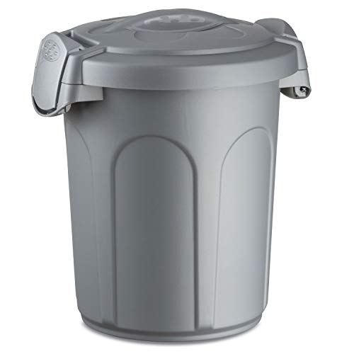 Hummelladen 3X Mülltonne Futtertonne mit verschließbarem Deckel Silber - 8 Liter - Windeleimer Müllbehälter Aufbewahrung Mülltrennung Lebensmittelecht Futterbehälter Oskartonne Hummelladen 3X Mülltonne Futtertonne mit verschließbarem Deckel Silber - 8 Liter - Windeleimer Müllbehälter Aufbewahrung Mülltrennung Lebensmittelecht Futterbehälter Oskartonne von Hummelladen