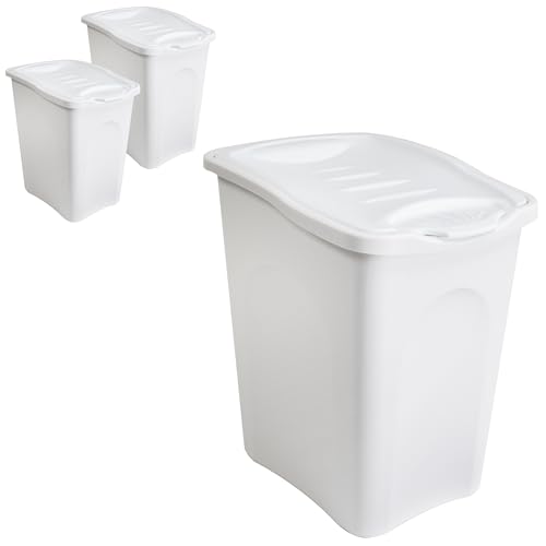 Hummelladen 3X Wäschekorb 25 Liter klein mit Deckel - Wäschesammler ohne Löcher 36x28x40cm Wäschebox Wäschesortierer Mülleimer Recycling Haushalt Kunststoff Singlehaushalt Camping Hummelladen 3X Wäschekorb 25 Liter klein mit Deckel - Wäschesammler ohne Löcher 36x28x40cm Wäschebox Wäschesortierer Mülleimer Recycling Haushalt Kunststoff Singlehaushalt Camping von Hummelladen