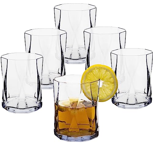 Hummelladen 6x Campingglas aus Acryl 300ml KLAR - Trinkglas Acrylglas Wasserglas Kunststoff Camping Garten Echtglasoptik Picknick Becher Kinder Senioren Longdrink Coktail von Hummelladen