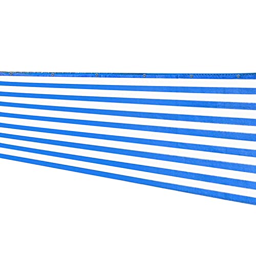 Balkon Sichtschutz - 3 Meter - 75 cm hoch - Balkonverkleidung blau weiß - Balkon Bespannung atmungsaktiv von Hummelladen
