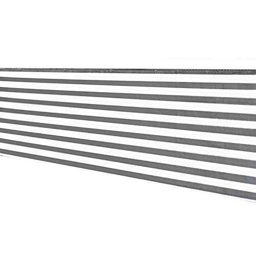 Balkon Sichtschutz - 3 Meter - 90 cm hoch - Balkonverkleidung grau weiß - Balkon Bespannung atmungsaktiv von Hummelladen
