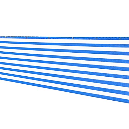Balkon Sichtschutz - 5 Meter - 75 cm hoch - Balkonverkleidung blau weiß - Balkon Bespannung atmungsaktiv von Hummelladen