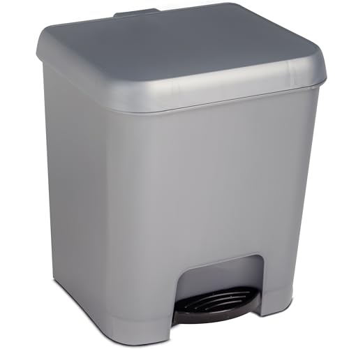 Hummelladen Mülleimer Treteimer 7 Liter eckig 21x23x26cm grau Kunststoff Klein Küche Büro Bad Pedaleimer Kosmetikeimer Papierkorb Eimer Abfalleimer Abfallbehälter Mülltonne Müll Mistkübel Hummelladen Mülleimer Treteimer 7 Liter eckig 21x23x26cm grau Kunststoff Klein Küche Büro Bad Pedaleimer Kosmetikeimer Papierkorb Eimer Abfalleimer Abfallbehälter Mülltonne Müll Mistkübel von Hummelladen