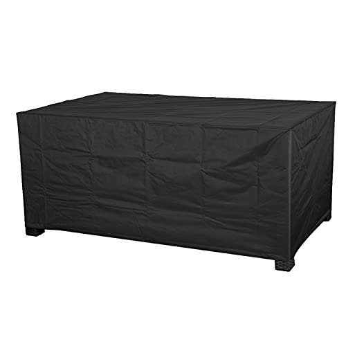 Schutzhülle für rechteckigen Gartentisch - 230 x 135 x 70 - schwarz - Abdeckung Tisch mit Aufbewahrungstasche - Wasserfest von Hummelladen