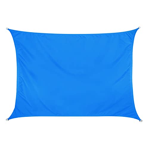 Sonnensegel 2x3 rechteckig - blau - Sonnenschutz wasserabweisend - UV-Schutz Garten Terasse Camping von Hummelladen