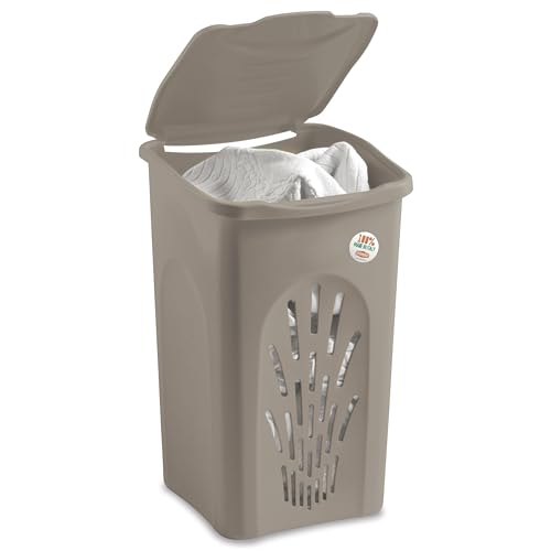 Hummelladen Wäschekorb 50 Liter groß Taupe mit Deckel - Wäschesammler mit Löcher 39x37x55cm Wäschebox Wäschesortierer Haushaltskorb Korb Haushalt Kunststoff Wäschetruhe Wäschetonne Wäschesack Braun Hummelladen Wäschekorb 50 Liter groß Taupe mit Deckel - Wäschesammler mit Löcher 39x37x55cm Wäschebox Wäschesortierer Haushaltskorb Korb Haushalt Kunststoff Wäschetruhe Wäschetonne Wäschesack Braun von Hummelladen
