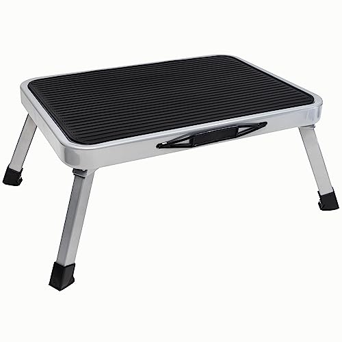 Trittstuffe Wohnwagen Wohnmobil Klappbar mit Tragegriff 38x26cm - 1-Stufig 17cm hoch - 150kg Traglast - Einstieg Tritthilfe Tritthocker Stahl Tritt Stufe Camping Caravan Senioren Trittstuffe Wohnwagen Wohnmobil Klappbar mit Tragegriff 38x26cm - 1-Stufig 17cm hoch - 150kg Traglast - Einstieg Tritthilfe Tritthocker Stahl Tritt Stufe Camping Caravan Senioren von Hummelladen
