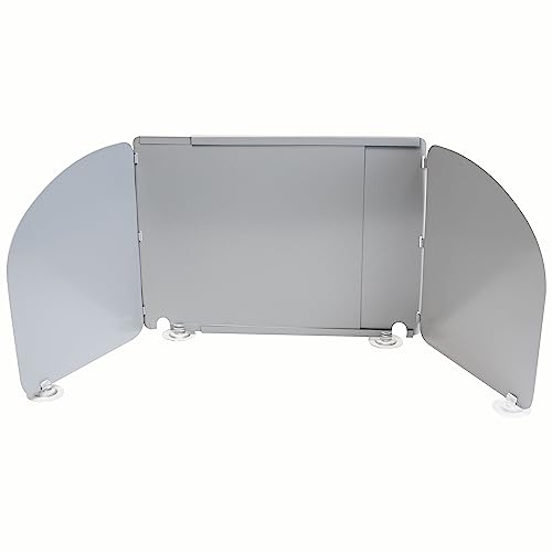 Universal Windschutz für Campingkocher Stahl verstellbar 32-60cm - Aufbewahrungstasche passend für 1-2-3 flammigen Gasherd faltbar Spritzschutz Camping Küche von Hummelladen