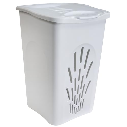 Hummelladen Wäschekorb 50 Liter groß mit Deckel - Wäschesammler mit Löcher 39x37x55cm Wäschebox Wäschesortierer Haushaltskorb Korb Haushalt Kunststoff Wäschetruhe Wäschetonne Wäschesack Hummelladen Wäschekorb 50 Liter groß mit Deckel - Wäschesammler mit Löcher 39x37x55cm Wäschebox Wäschesortierer Haushaltskorb Korb Haushalt Kunststoff Wäschetruhe Wäschetonne Wäschesack von Hummelladen