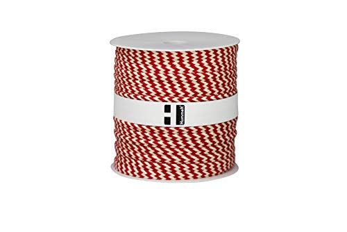 Hummelt® SilverLine-Rope Baumwollseil Baumwollkordel (H) 8mm 40m rot - Natur (beige) auf Rolle von Hummelt