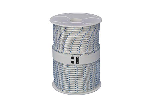 Hummelt® SilverLine-Rope Schot Seil Polyesterseil 6mm 100m weiß/blau auf Rolle von Hummelt