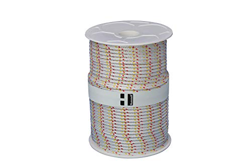 Hummelt® SilverLine-Rope Schot Seil Polyesterseil 6mm 100m weiß/rot/gelb auf Rolle von Hummelt