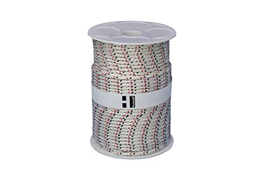 Hummelt® SilverLine-Rope Schot Seil Polyesterseil 6mm 100m weiß/rot/schwarz auf Rolle von Hummelt