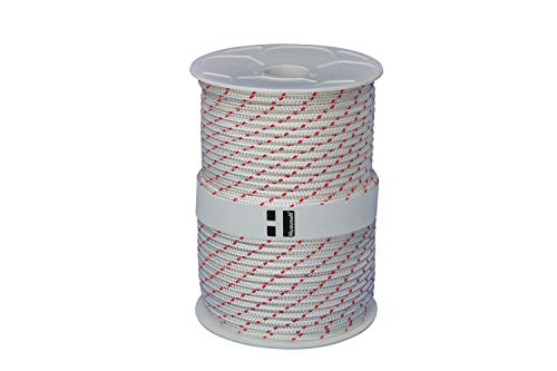 Hummelt® SilverLine-Rope Schot Seil Polyesterseil 6mm 100m weiß/rot auf Rolle von Hummelt