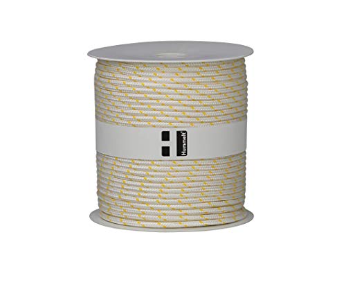 Hummelt® SilverLine-Rope Schot Seil Polyesterseil 6mm 50m weiß/gelb auf Rolle von Hummelt