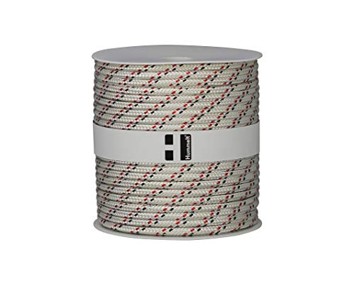 Hummelt® SilverLine-Rope Schot Seil Polyesterseil 6mm 50m weiß/rot/schwarz auf Rolle von Hummelt