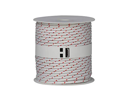 Hummelt® SilverLine-Rope Schot Seil Polyesterseil 6mm 50m weiß/rot auf Rolle von Hummelt