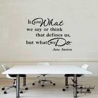 Jane Austen Zitat Wandaufkleber Definiert Uns Vinyl-Aufkleber von HummingbirdGraphix