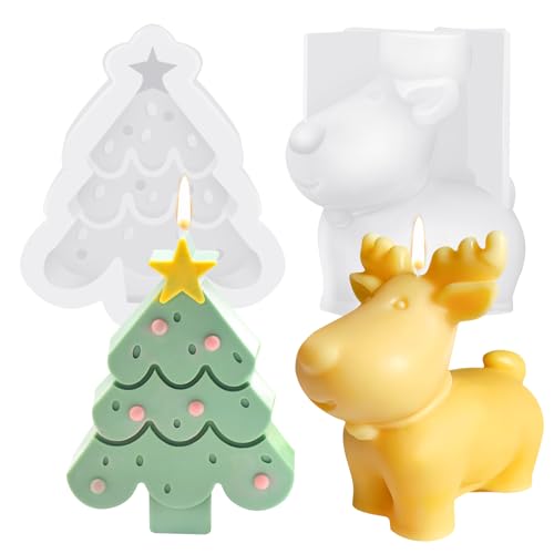 Humtudeit 2 StüCk Silikonform Weihnachten Weihnachtsbaum Elch Kerzenform Weihnachten Weihnachten Silikonformen GießFormen Kerzen GießFormen GießForm Kerzenform Silikon für Handgemachte Seife,Backform Humtudeit 2 StüCk Silikonform Weihnachten Weihnachtsbaum Elch Kerzenform Weihnachten Weihnachten Silikonformen GießFormen Kerzen GießFormen GießForm Kerzenform Silikon für Handgemachte Seife,Backform von Humtudeit