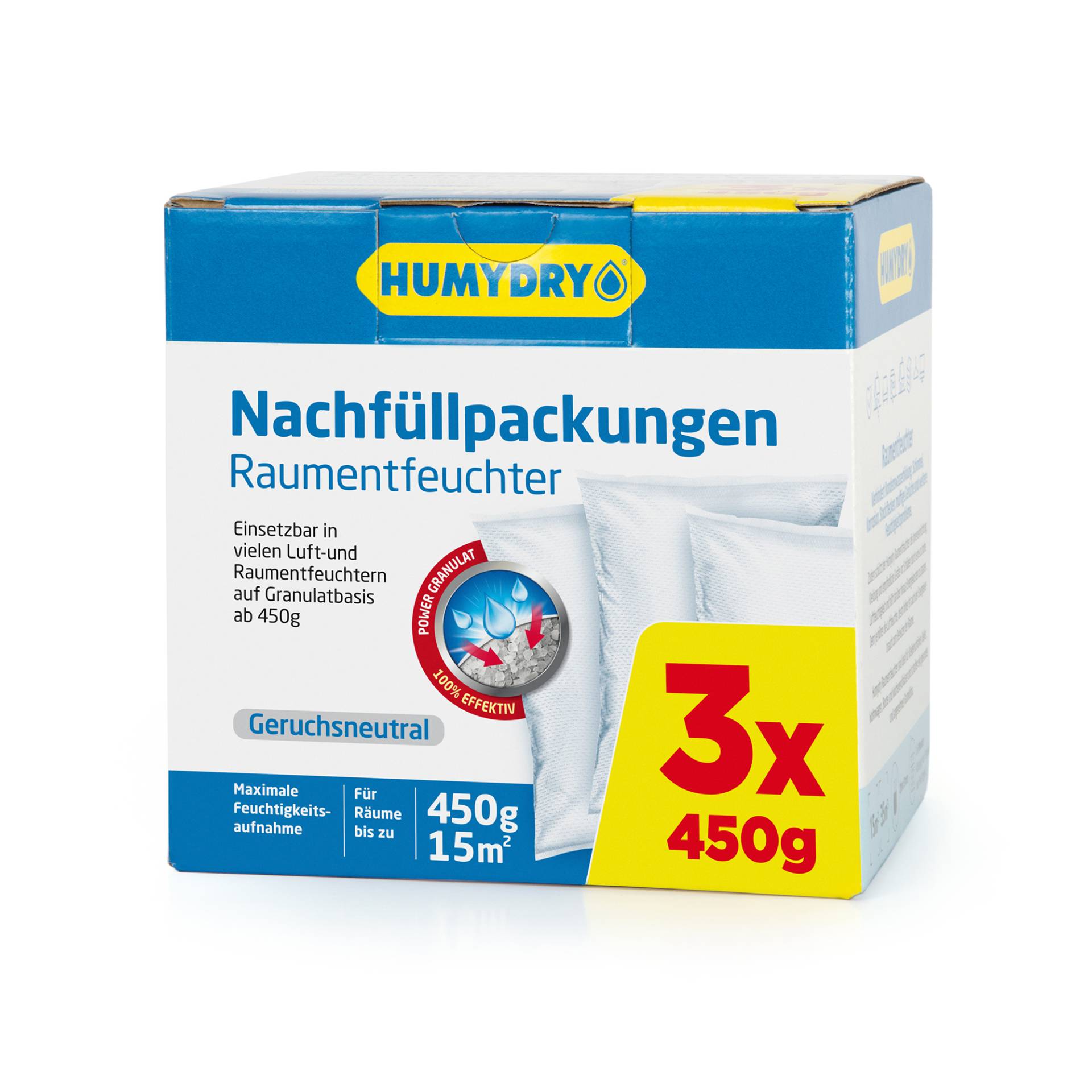 Humydry Nachfüllpackungen für Raumentfeucher 3 x 450 g Humydry Nachfüllpackungen für Raumentfeucher 3 x 450 g von Humydry
