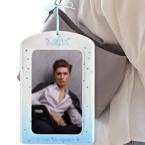 Humyoun Giant Kpop Photocard Holder A4 Inch Fun Photo Card Holder Big Idol Album Photocard Holder Bag with Ribbon Concerts DIY Artists' Giant Photos Music Festivals Kpop Fan (Dot) von Humyoun