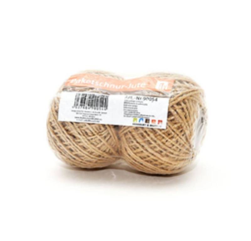 HundB 2-er Jute-Paketschnur je 40 m Pflanzschnur (Mehrteiliges Set, 2-tlg., 2-teilig), Schnur Seil Kordel Faden Bindfaden Juteseil Jutekordel Jutefaden von HundB