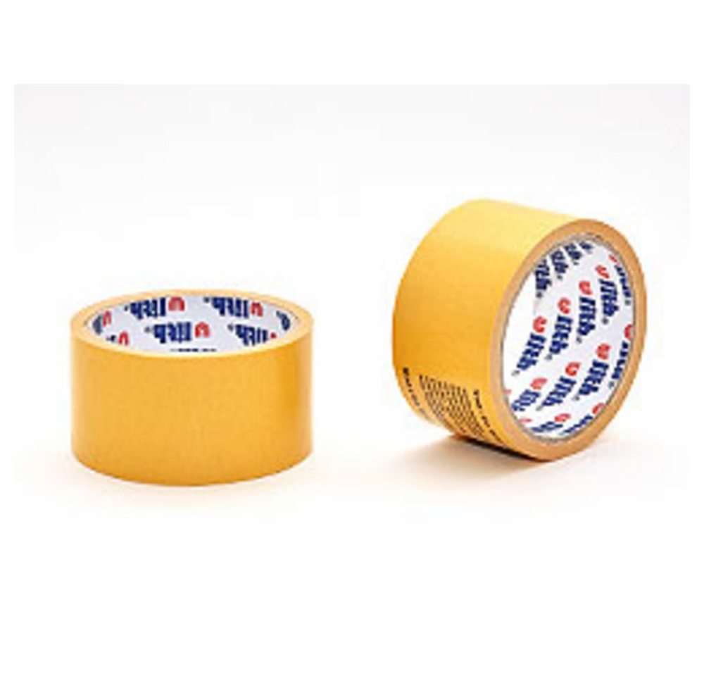 HundB Doppelklebeband Teppichklebeband 50 mm x 10 m, doppelseitig (Einzelartikel, 1-St., Einzelartikel) Teppichband Klebeband Doppelklebeband Fixierband Montageband von HundB