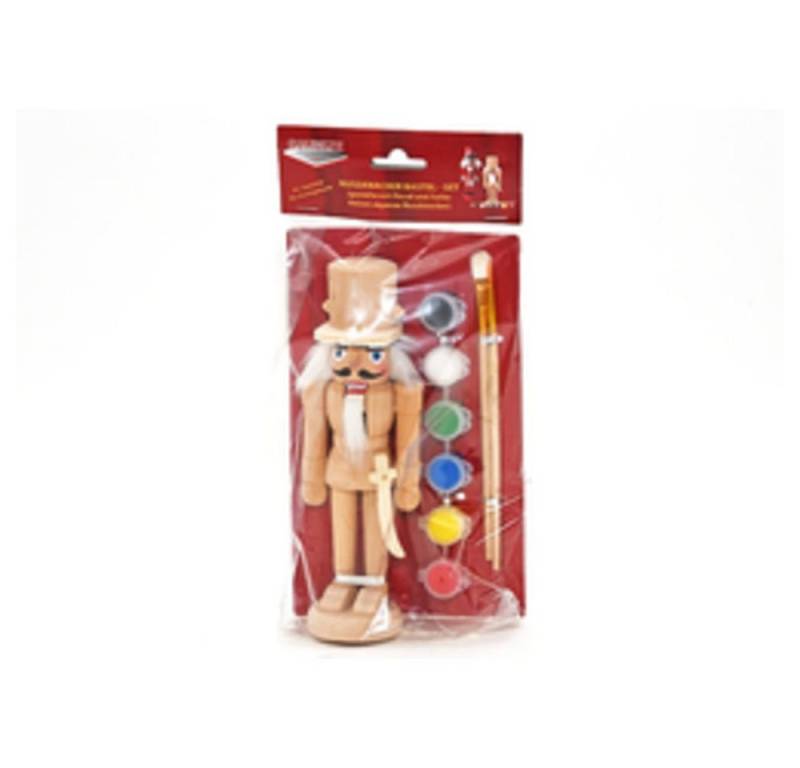 HundB Weihnachtsfigur Nussknacker zum bemalen aus Holz (Stück, 1 St., Nussknacker), Holzfigur Bastelset Dekoration Kunsthandwerk Malset von HundB