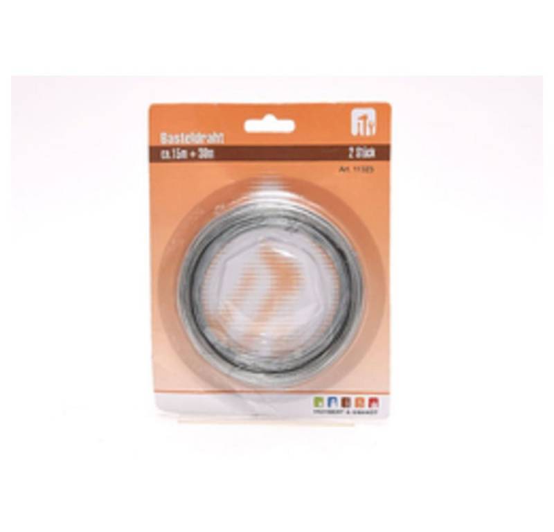 HundB Wickeldraht Stahldraht 2-er Set 15 + 30 m, .Ø 0,7 mmm, (Mehrteiliges Set, 2St), Draht Seil Kabel Faden Schnur Leine Strippe Litze von HundB