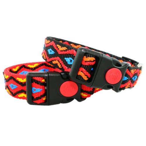 Hundehalsband im Indianer Look 24-34cm/20mm Indian Rot von Supervim