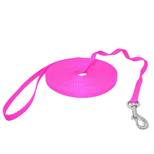 Mini Schleppleine Feldleine Ausbildungsleine Suchleine (50m, Neon Rosa) von Hunde Design