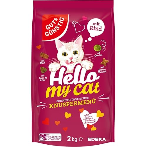 EDEKA Gut und Günstig Katzenfutter Hello My Cat Katzen Trockenfutter mit Rind Knuspermenü 2kg EDEKA Gut und Günstig Katzenfutter Hello My Cat Katzen Trockenfutter mit Rind Knuspermenü 2kg von HUNDE