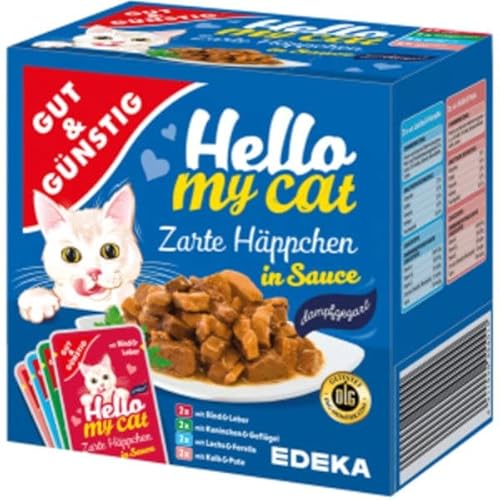 Hunde EDEKA Katzenfutter Gut und Günstig Zarte Häppchen Multi Gelee 8x100g Nassfutter Happy My Cat Blau Hunde EDEKA Katzenfutter Gut und Günstig Zarte Häppchen Multi Gelee 8x100g Nassfutter Happy My Cat Blau von HUNDE