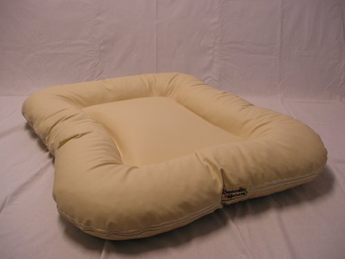 Hundebett Kundekissen Laguna komplett aus Kunstleder Farbe und Größe wählbar (110 cm X 90 cm, Creme) von Hundebettenmanufaktur